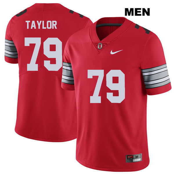 Ohio State Buckeyes Men's Brady Taylor #79 Red Authentic Nike 2018 Spring Game College NCAA Stitched Football Jersey CS19X70KR